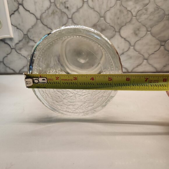 Princess House Fantasia Cookie Jar & Lid #569 Round Poinsettia Canister Vintage - Picture 8 of 10